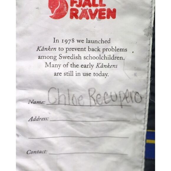 FJALLRAVEN KANKEN GRAY COTTON CANVAS BACKPACK LAPTOP SHOULDER BAG HANDBAG PURSE - Picture 13 of 13